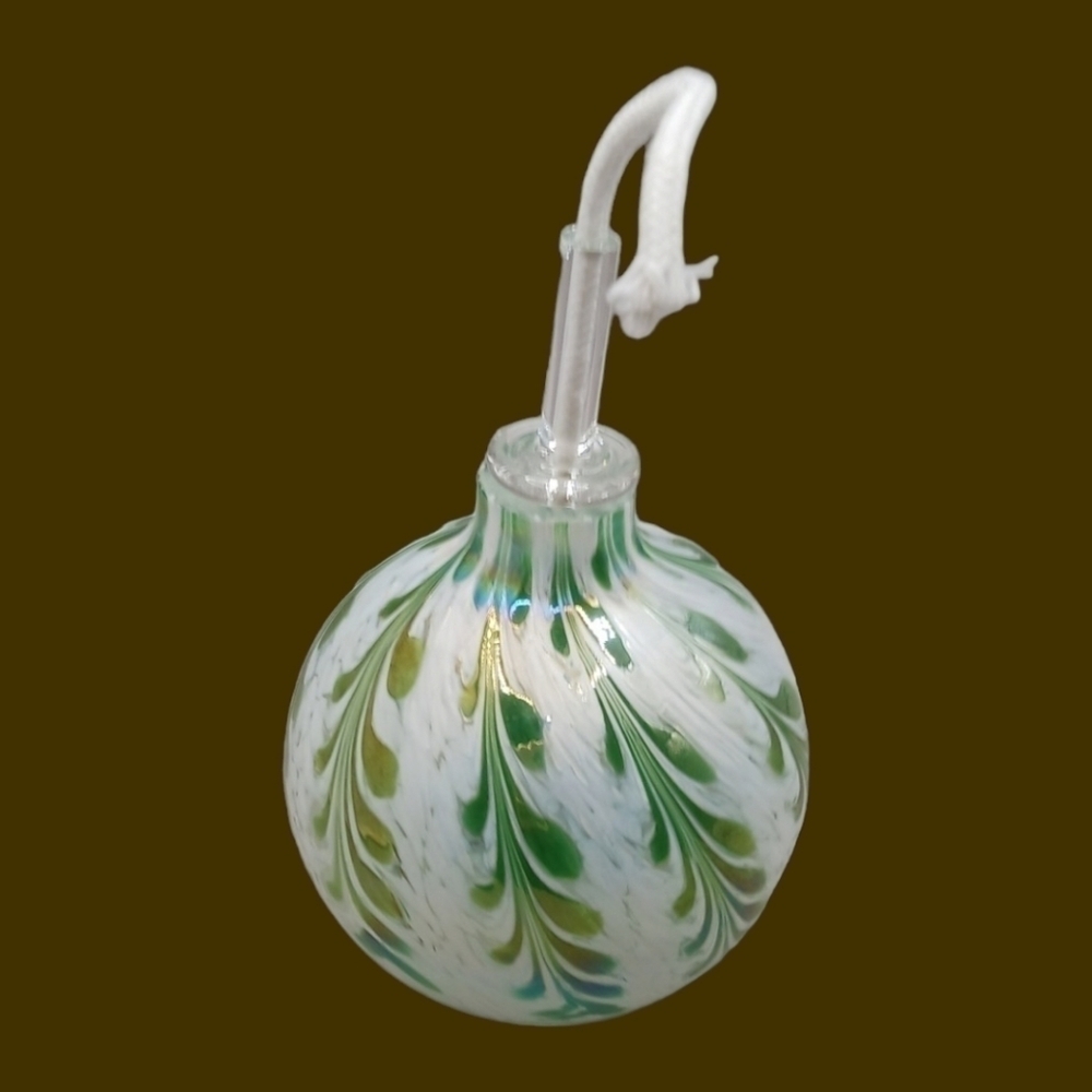Traditions glass oil lamp hand blown glass